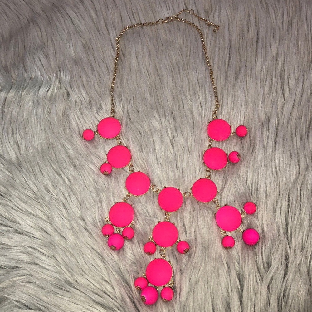 Firm π₯ Pink Bubble Spring Statement Necklace - Picture 2 of 7